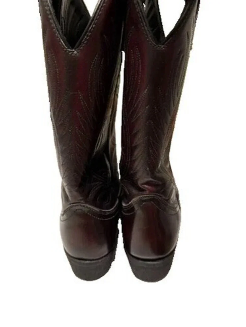 JB Dillion Burgundy Leather Cowboy Boots Mens 7D. New without Box